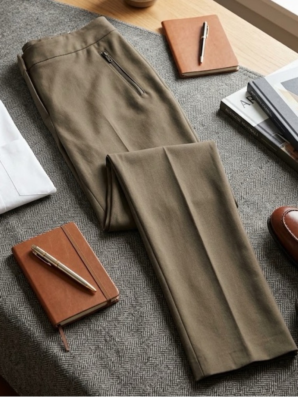 Suzy Shier Olive Skinny Pull-On Pants